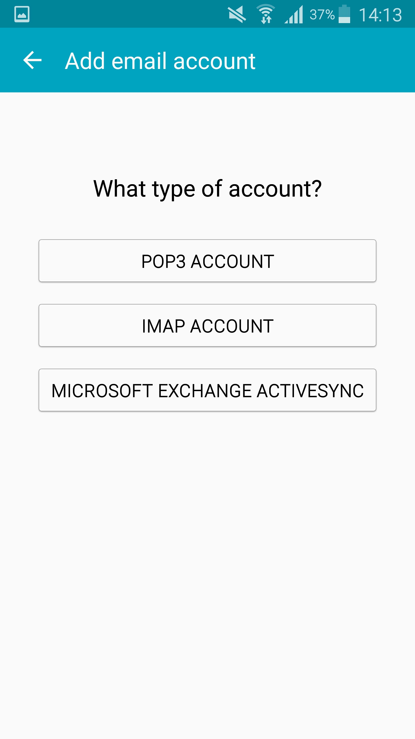 Add Email Account Options